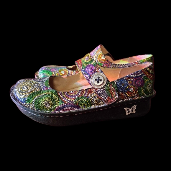 Alegria Paloma Mary Jane Shoes In Rainbow Size 6.5 - Picture 2 of 8